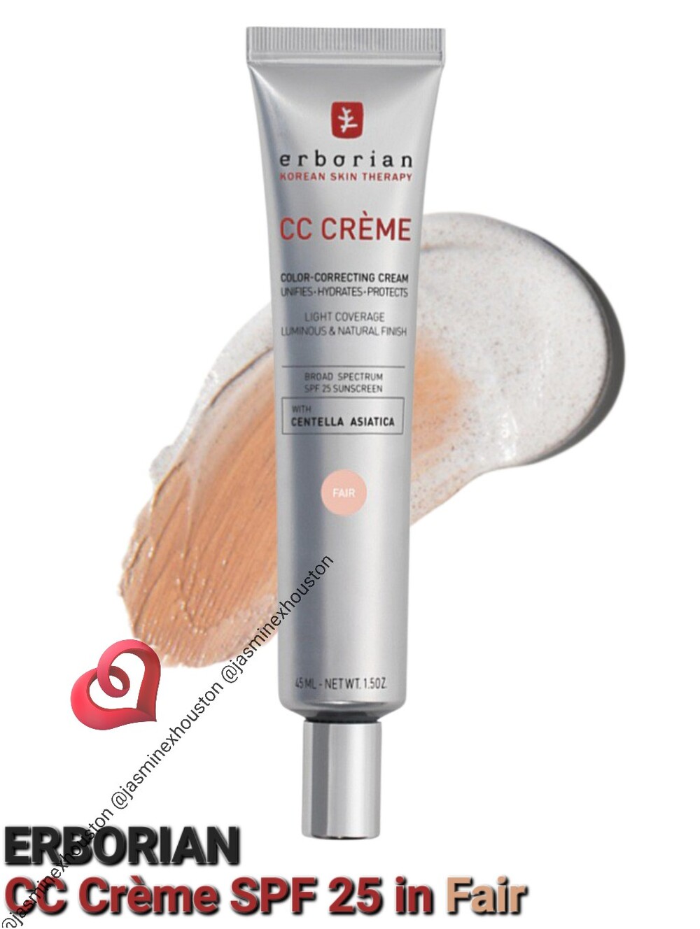 ERBORIAN CC Créme Color-Correcting Cream SPF 25 In Fair